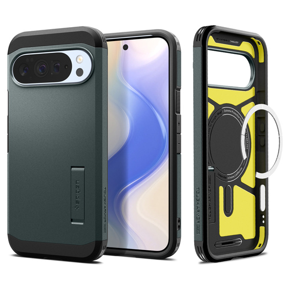 Spigen Tough Armor MagSafe puzdro pre Google Pixel 10 Pro XL, Abyss Green
