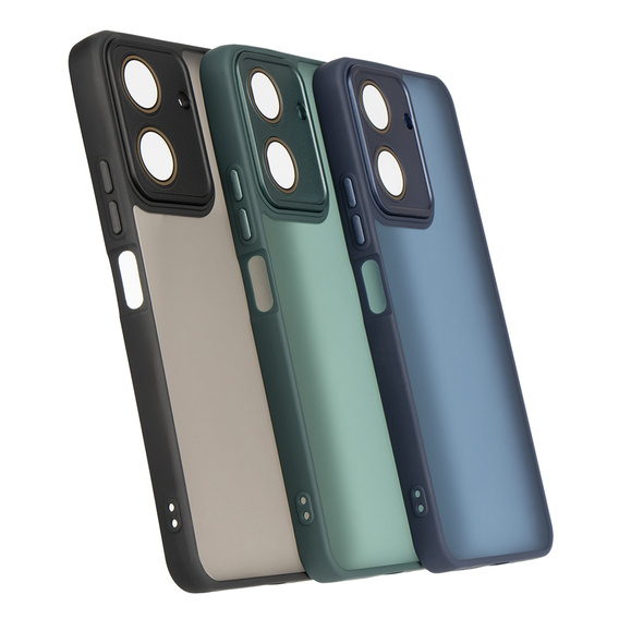 Obal na mobil pre Xiaomi Redmi 13C / Poco C65, Fusion Hybrid, transparentné / zelený