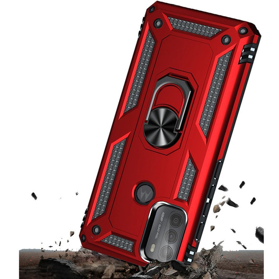 Pancierované obal na mobil pre Motorola Moto G50, Nox Case Ring, červené