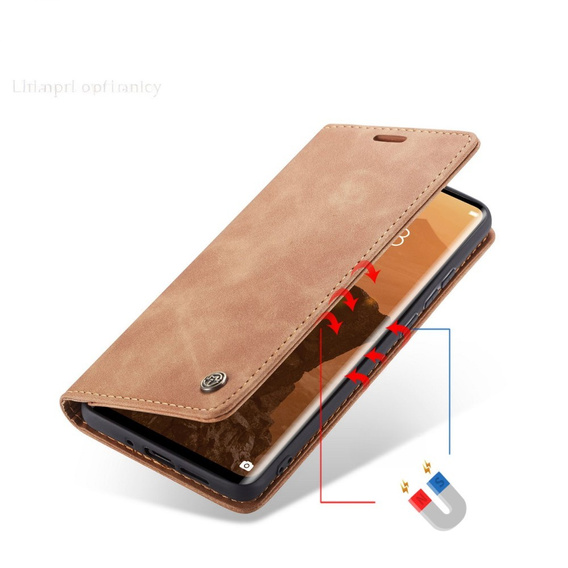 CASEME puzdro pre Huawei P30 Pro, Leather Wallet Case, hnedé