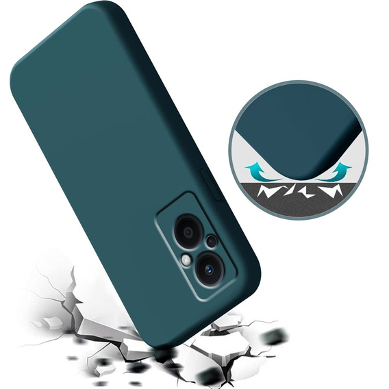 Obal na mobil pre Oppo Reno7 Lite, Silicone Lite, zelený
