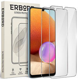 2x tvrdené sklo pre Samsung Galaxy A32 4G, ERBORD 9H Hard Glass na displeji