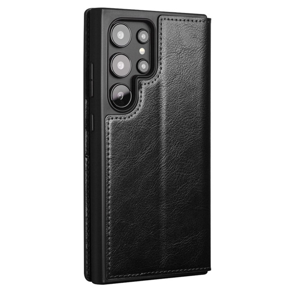 QIALINO Kožené peňaženkové puzdro s chlopňou pre Samsung Galaxy S24 Ultra