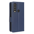 Klapkové puzdro pre Cat S75 5G, Wallet Litchi Magnet, tmavomodré