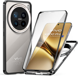 Puzdro pre Vivo X200 Pro 5G, Magnetic Dual Glass, čierne