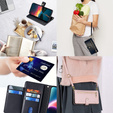 Klapkové puzdro pre Infinix Note 40 Pro, Wallet Zipper Pocket, čierne