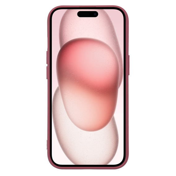 Obal na mobil pre iPhone 15, Silicone Lite, červené