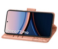 Klapkové puzdro pre Xiaomi Poco F7 Pro, Butterfly, ružové rose gold