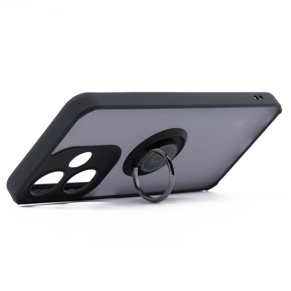 Puzdro pre Infinix Hot 30i, Frosted Ring, čierne