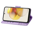 Klapkové puzdro pre Motorola Moto G73 5G, Butterfly, fialové