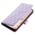Puzdro s chlopňou pre Samsung Galaxy S25 Ultra, Rhombus Crossbody Leather, fialové
