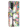 Klapkové puzdro pre Samsung Galaxy A55 5G, Wallet, Tree of life, biele