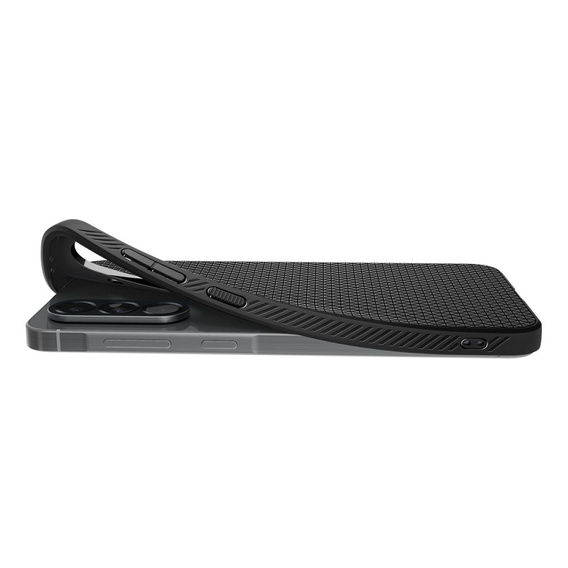 Puzdro Spigen pre Samsung Galaxy A56 5G, Liquid Air, čierne + tvrdené sklo 9H