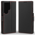 Kožené puzdro pre Samsung Galaxy S25 Ultra, ERBORD LeatherWallet, čierne