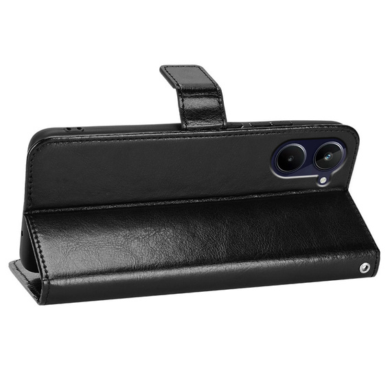 Flipové puzdro pre Realme 10 4G, Split Leather, čierne