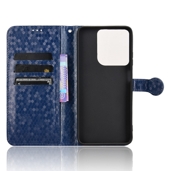 Flipové puzdro pre Motorola Moto G86 Power 5G, Wallet Rhombus, modré