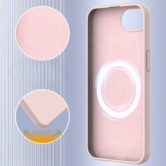 Obal na mobil pre iPhone 16e, Silicone MagSafe, ružové