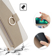 Flipové puzdro pre Motorola Moto G24 / G24 Power / G04, Wallet Zipper Pocket, so zrkadlom, biele