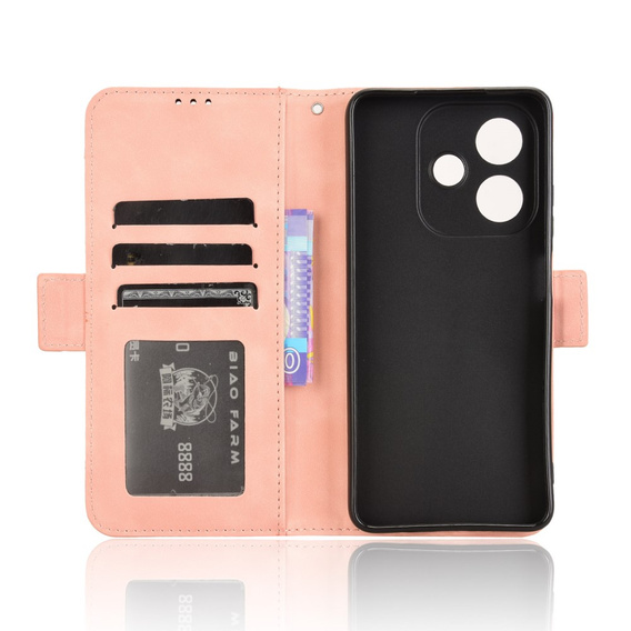 Klapkové puzdro pre Oppo A40 / Oppo A40m, Card Slot, ružové