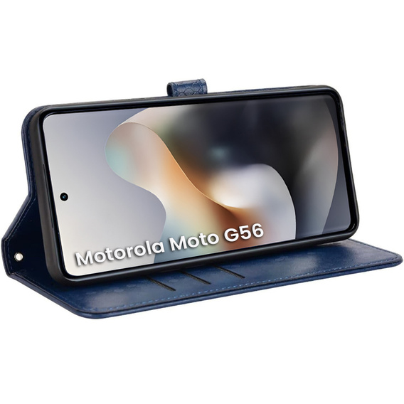 Flipové puzdro pre Motorola Moto G56 5G, Wallet Rhombus, modré