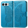Klapkové puzdro pre T Phone 3 5G, Butterfly, modré