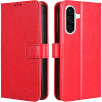 Klapkové puzdro pre Samsung Galaxy A56, Crazy Horse Wallet, červené