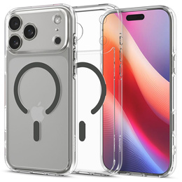 Spigen Ultra Hybrid MagSafe puzdro pre iPhone 17 Pro, číre / grafitové