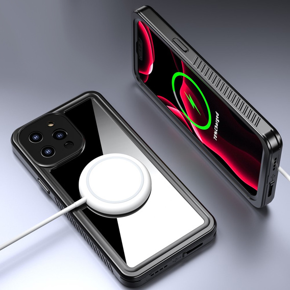 Vodotesné puzdro IP68 pre iPhone 13 Pro Max, čierne