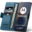 Puzdro pre Motorola Edge 60 / 60 Fusion, ERBORD Glossy Litchi, flipová peňaženka, modré