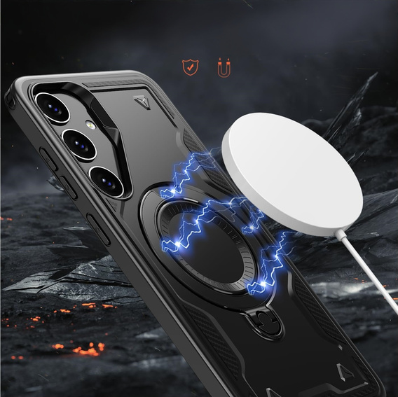 Puzdro pre Samsung Galaxy S25 FE, Military MagSafe, čierne
