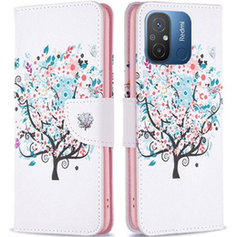Klapkové puzdro pre Xiaomi Redmi 12C, Wallet, colorful tree, biele