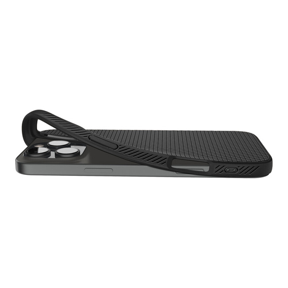 Puzdro Spigen pre iPhone 16 Pro Max, Liquid Air, čierne + tvrdené sklo 9H