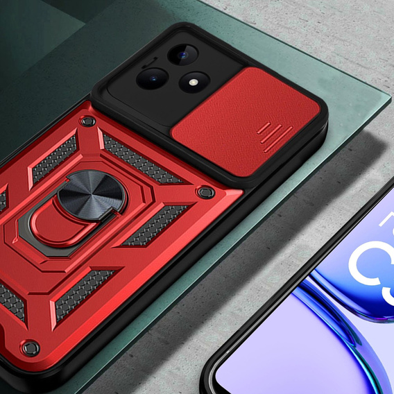 Obal na mobil pre Realme C53 4G, CamShield Slide, červené