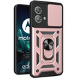 Obal na mobil pre Motorola Edge 40 Neo, CamShield Slide, ružové rose gold