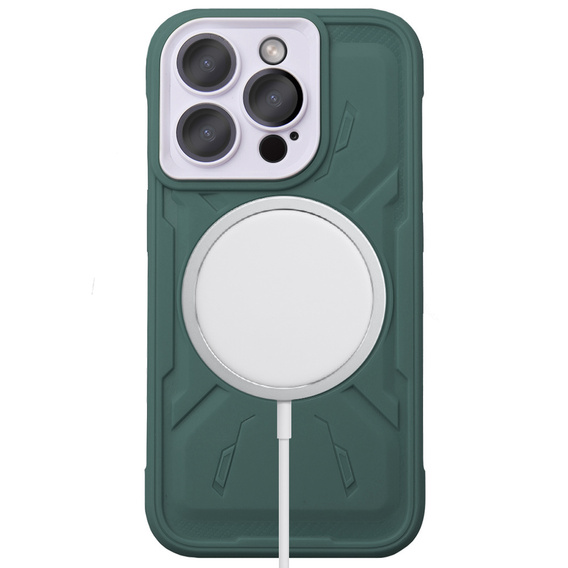 Puzdro pre iPhone 15 Pro Max, ERBORD Armor Mag, zelený