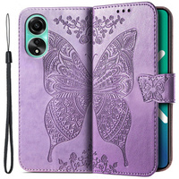 Klapkové puzdro pre Oppo A38 4G / Oppo A18 4G, Butterfly, fialové