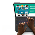 Puzdro + klávesnica iPad Pro 12.9" 2022/2021/2020 (6/5/4 gen.), Dux Ducis Keyboard TouchPad, čierne