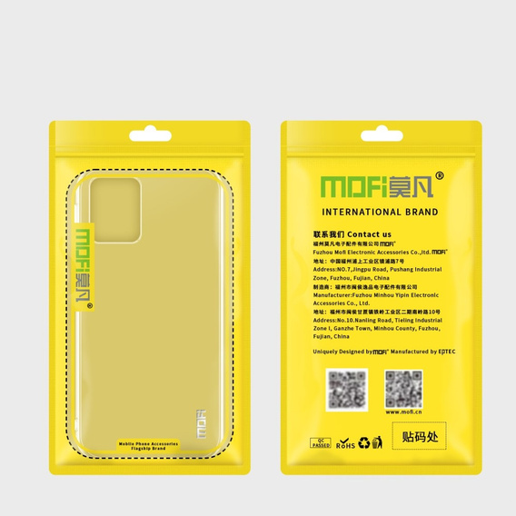 Puzdro MOFI pre Motorola Moto G73 5G, tenké, priehľadné
