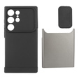 Obal na mobil pre Samsung Galaxy S24 Ultra, ERBORD MagProtect Slide Camera, sivé gunmetal