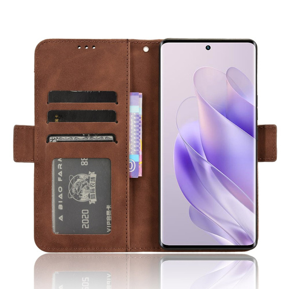 Klapkové puzdro pre Infinix Zero 30 5G, Card Slot, hnedé