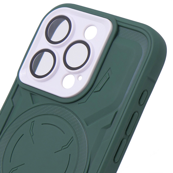 Puzdro pre iPhone 15 Pro Max, ERBORD Armor Mag, zelený