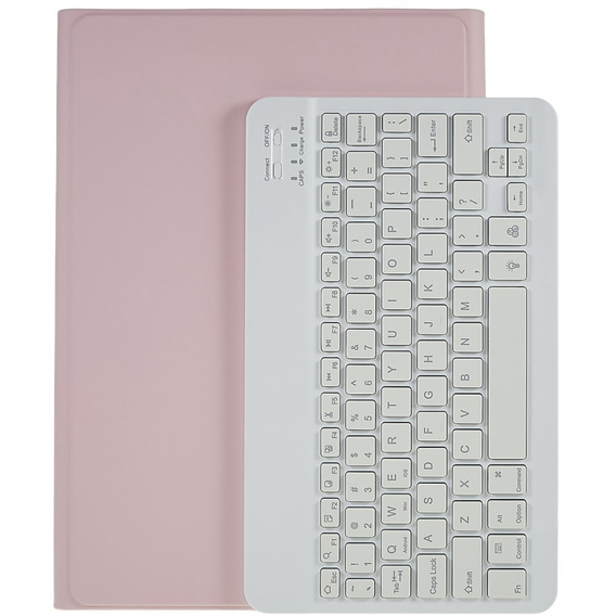 Puzdro + klávesnica Galaxy Tab S7+ Plus / S8+ Plus /S7 FE T730 T733, Pen Slot, ružové rose gold