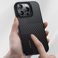 Puzdro BENKS Kevlar pre iPhone 16 Pro Max, pre MagSafe, Carbon Fiber, čierne