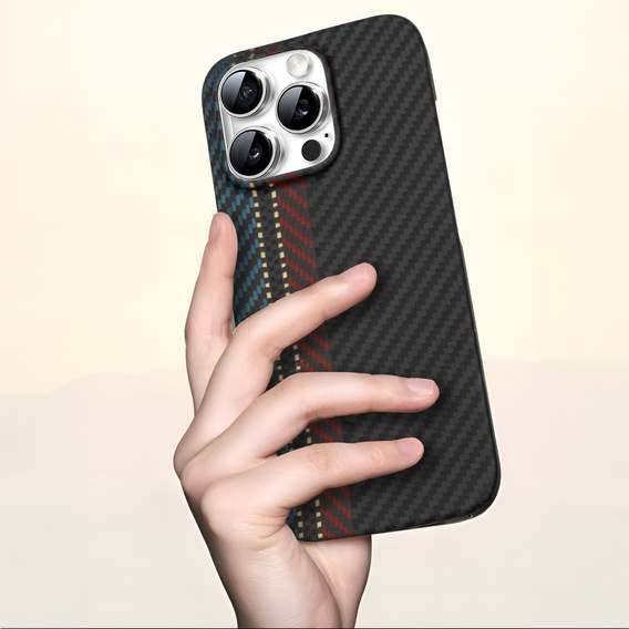Puzdro pre iPhone 16 Pro, Aramid Fiber MagSafe, čierne