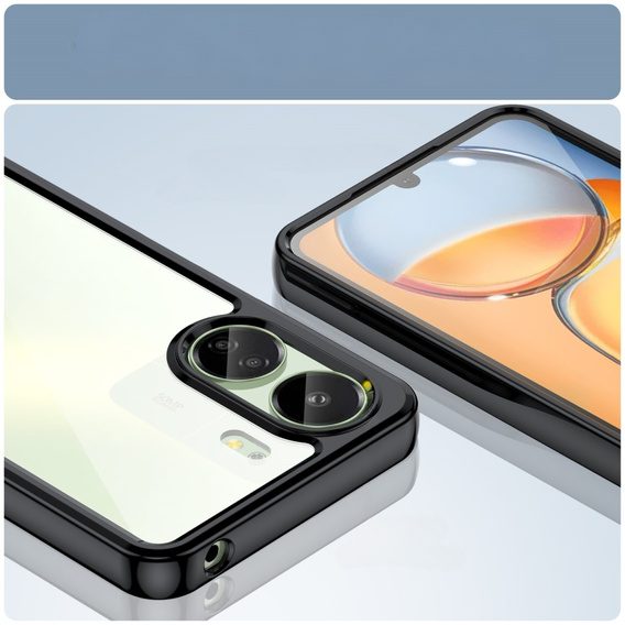 Obal na mobil pre Xiaomi Redmi 13C / Poco C65, Fusion Hybrid, transparentné / čierne