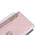 Klapkové puzdro pre Oppo Reno 13 Pro, Wallet Zipper Pocket, ružové