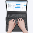 Puzdro + klávesnica Samsung Galaxy Tab S7 / S8, Dux Ducis Magnetic Keyboard, čierne