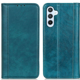 Obal na mobil pre Samsung Galaxy S24, Wallet Litchi Leather, zelený