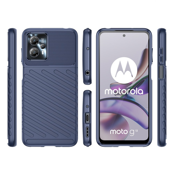 Obal na mobil pre Motorola Moto G13 / G23, Thunder, modré
