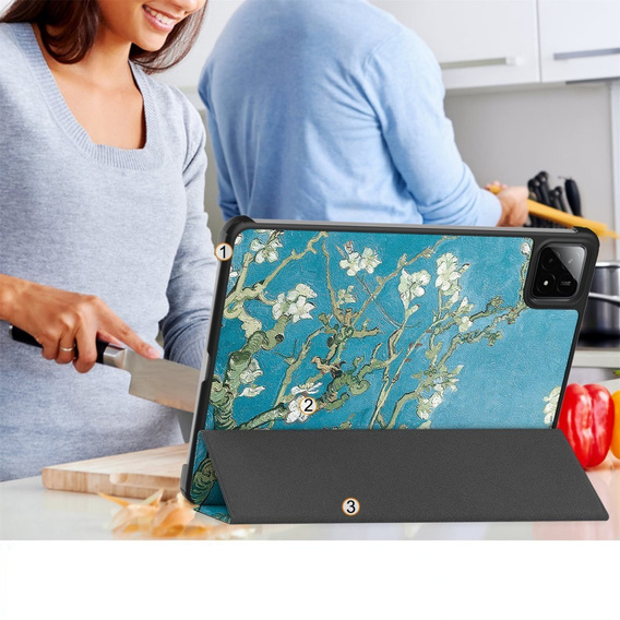Puzdro pre Xiaomi Pad 7 / 7 Pro, Smartcase, Flowers